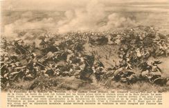 CPA Panorama de la Bataille de Waterloo Le chemin creux d'Ohain 