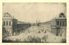 CPA Nancy Musee historique lorrain au Palais Ducal La place de la Carriere dessin de Collin 