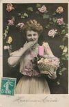 CPA Heureuse Annee Femme
