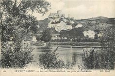 CPA Le Petit Andely Vue sur Chateau Gaillard vue prise de Port Morin 