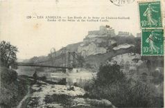 CPA Les Andelys Les Bords de la Seine au Chateau Gaillard 