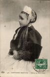 Brittany Breton Costumes Young girl of Bridge the Abbot-CPA