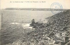 CPA La Pointe du Raz La Baie des Trepasses Le Menhir 