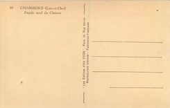 CPA Chambord Loir et Cher Facade Nord du Chateau 