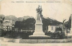 CPA Menton Monument de l'Annexion Nouveaux Jardins 