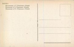 CPA Roma Monument a S Francesco d'Assisi 