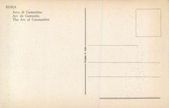 CPA Roma Arc de Constantin 