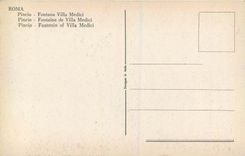 CPA Roma Pincio Fontaine de Villa Medici 