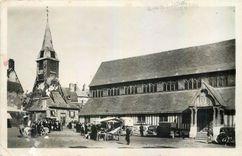CPM Honfleur Le Marche Place de l'Eglise Ste Catherine 
