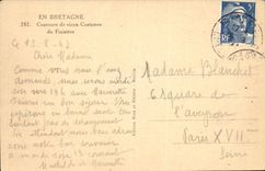 Brittany Contest of old Costumes of Finistere - CPA