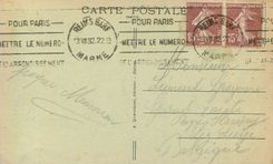 CPA Reims La Cour de la Gare 