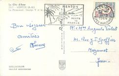 CPM Menton AM La Promenade George V 