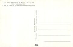 CPM Menton Le port de Garavan et la frontiere Franco Italienne 