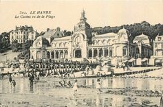 CPA Le Havre Le Casino vu de la Plage 
