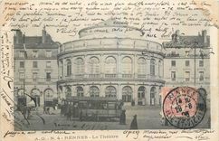 CPA Rennes Le Theatre Tramway