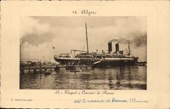 Algiers Steamer-Boat-steamer the Gingad - Mail of France CPA