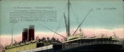Steamer-Boat-steamer Le Havre Rochambeau Illustration - CPA