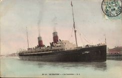 Steamer-Boat-steamer Le Havre Lorraine - CPA