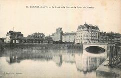 CPA Rennes I et V Le Pont et la Gare de la Croix de Mission 