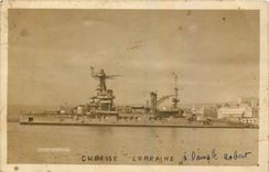 CPA Cuirasse Lorraine Bateau