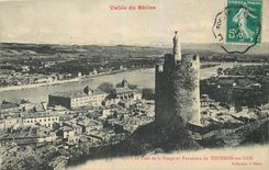 CPA Vallee du Rhone La Tour de la Vierge et Panorama de Tournon sur Tain 