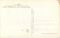 CPM Reims Panorama pris de l'Eglise Saint Jacques 