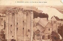 CPA Beaugency Loiret La Tour dite de Cesar et l'Eglise 