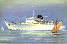 Steamer-Steamer-Boat-boat Sevilla-Cabo San Castling Cabo San Vincente-Illustration - CPA