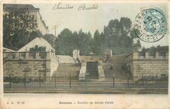 CPA Rennes Escalier du Jardin Public 