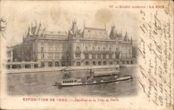 Exposition Universelle 1900-Paris- Pavillion de la Ville de Paris-Bateau-CPA