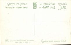 Exposition Universelle de Gand-Ghent-Belgique-Belgium 1913- La Section Anglaise et la Fontaine Monumental -CPA