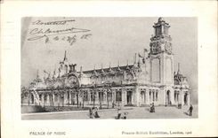 Franco-British Exhibition-London-England-Angleterre-1908- Palace Of Music -CPA