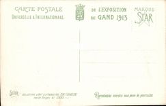 Exposition Universelle de Gand-Ghent-Belgique-Belgium-1913- La Fontaine Monumentale et la Section Francaise- CPA