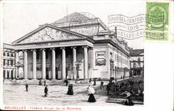 Exposition Universelle Bruxelles-Brussels-Belgique-Belgium- 1910-Hand Stamp- Theatre Royal de la Monnaie -CPA