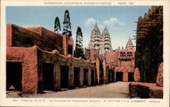 Fair Coloniale International-Paris-1931-Palate of HAS O F - the Gantries of Tradesmen Natives-CPA