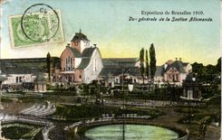Exposition de Bruxelles-Brussels-Belgique-Belgium-1910-Vue Generale de la Section Allemande -CPA