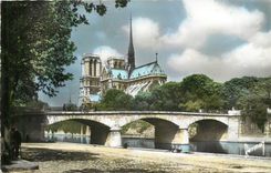 CPM Images de Paris Le Pont de l'Archeveche et Notre Dame 