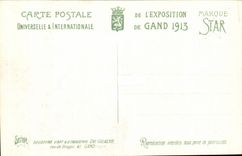 Exposition Universellw de Gand-Ghent-Belgique-Belgium-1913-La Cour d'Honneur-CPA 