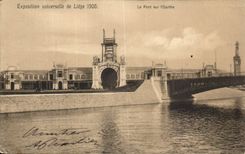 Exposition Universelle de Liege-Belgique-Belgium-1905- Le Pont sur l'Ourthe- CPA