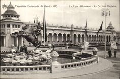 Exposition Universelle de Gand-Ghent-Belgique-Belgium-1913- La Cour d'Honneur- La Section Anglaise-CPA