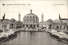 Exposition Universelle de Gand-Ghent-Belgique-Belgium-1913- La Cour d'Honneur- CPA