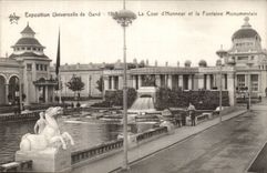 Exposition Universelle de Gand-Ghent-Belgique-Belgium-1913- La Cour d'Honneur et la Fontaine Monumentale - CPA