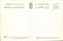 Exposition Universelle de Gand-Ghent-Belgique-Belgium-1913- La Cour d'Honneur et la Fontaine Monumentale - CPA