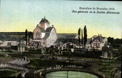 Exposition Universelle Bruxelles- Brussels-Belgique-Belgium-1910- Vue generale de la Section Allemande-CPA