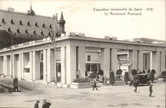 Exposition Universelle de Gand -Ghent-Belgique-Belgium-1913- Le Restaurant Allemand-CPA
