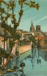 CPA Guingamp Le Trieue Eglise Notre Dame de Bon Secours Lavandiere
