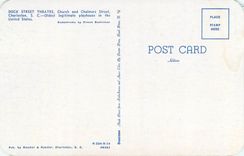 CPA Dock Street Theatre Church and Chalmers Street Charleston SC 