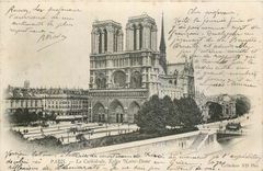 CPA Paris La Cathedrale Eglise Notre Dame (carte 1900)