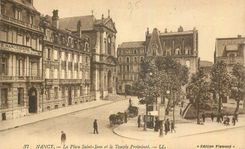CPA Nancy La Place Saint Jean et le Temple Protestant 