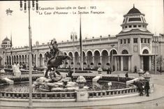 Exposition Universelle Gand-Ghent-Belgique-Belgium--1913- La Cour d'Honneur-La Section Francaise-CPA